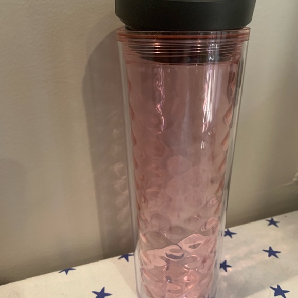 Starbucks 16 oz Pink Textured Tumbler with Black Lid - Picture 2 of 6
